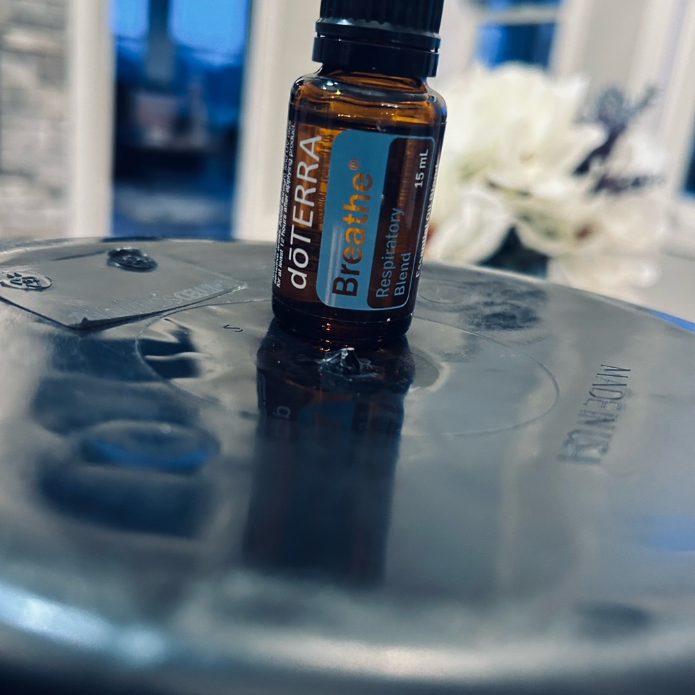 Doterra Breathe Essential Oil Bottle with Blue Label
